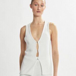One Mile Archie Vest Top - White